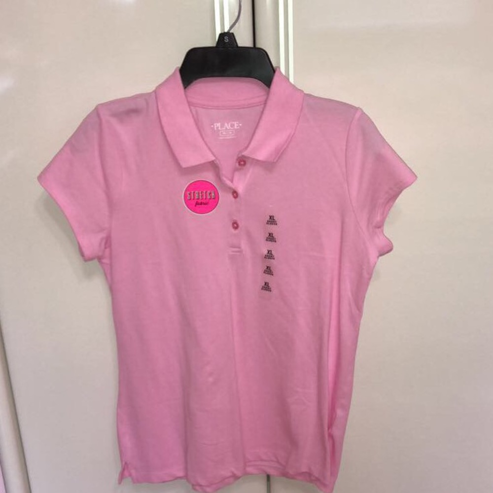 PINK CHILDRENS PLACE BUTTON UP POLO (14)